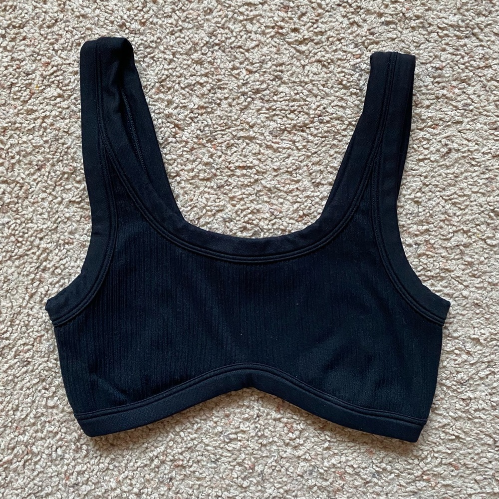 pink seamless wave sports bra